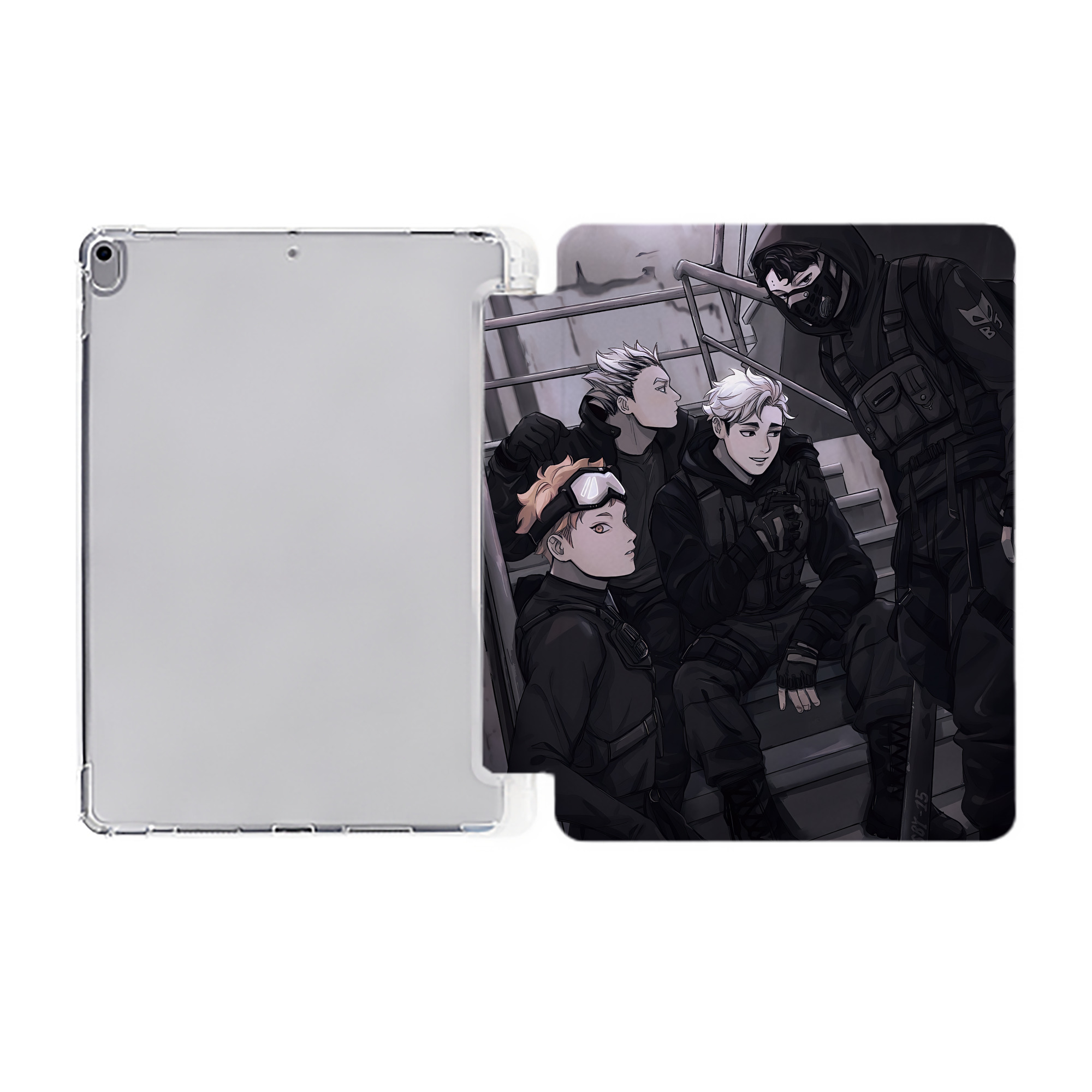 （画像用） ハイキュー!! Haikyu!! IPad ケース ペン収納付き 三つ折りスタンド PUレザー×シリコン 対応機種9.5/10.5/10.9インチ